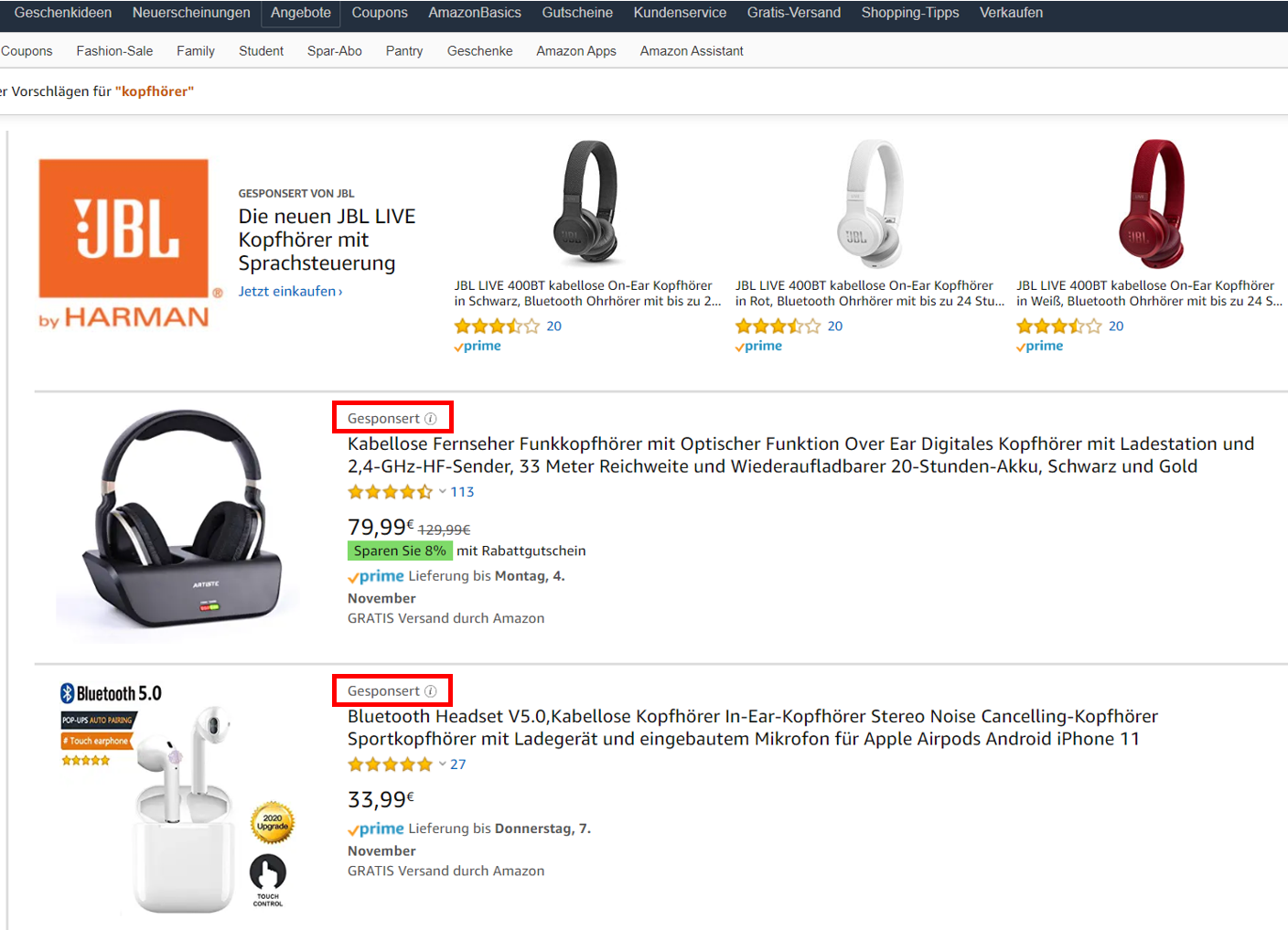 Sponsored Product Ad