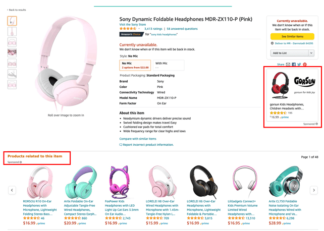 Playout on product detail pages